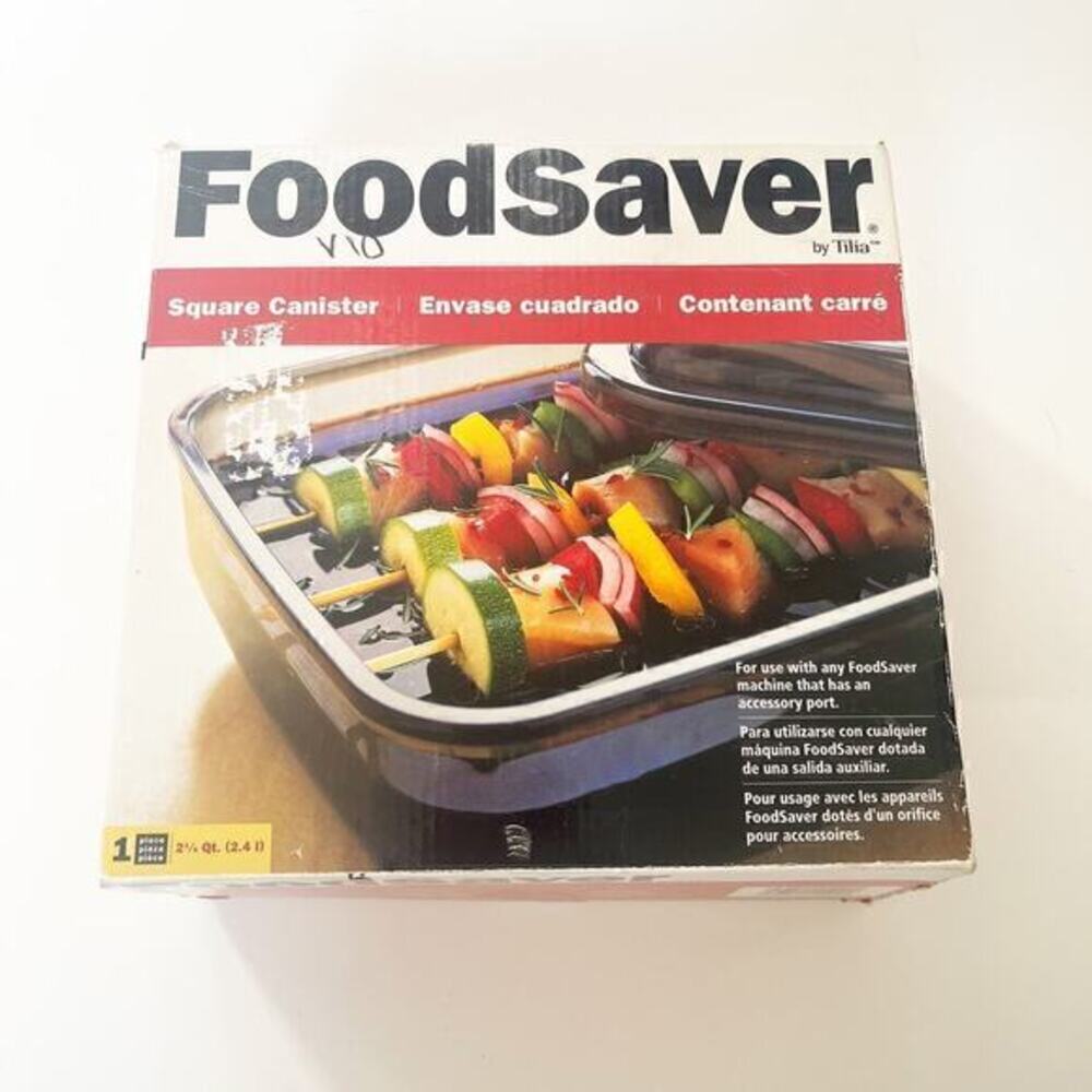 Foodsaver Quick Marinate 2.25 Qt Square Vacuum Seal Marinating Canister New
